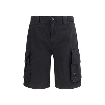 C.P. Company Zwarte Katoenen Bermudashort