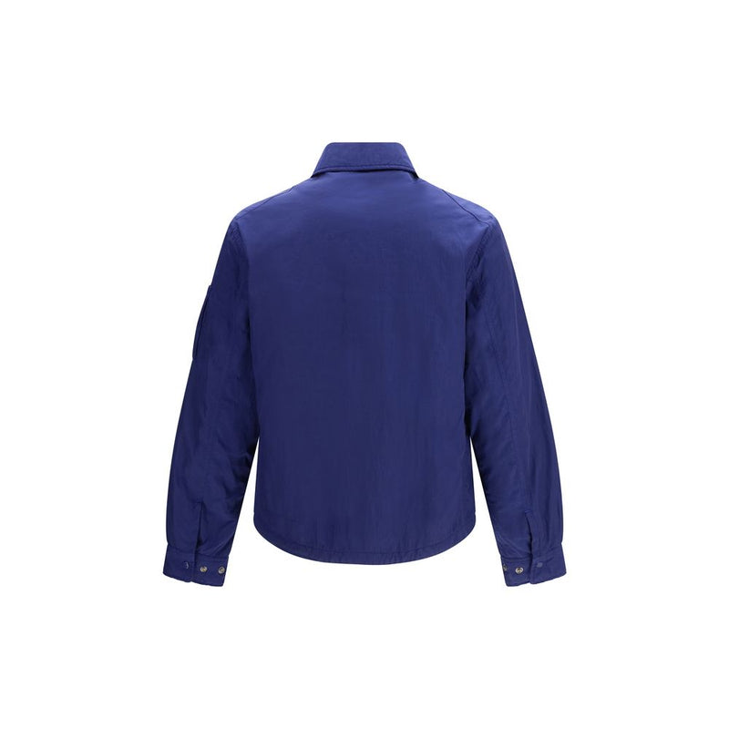 C.P. Company Blue Polyamide Button-Up Shirt Jacket