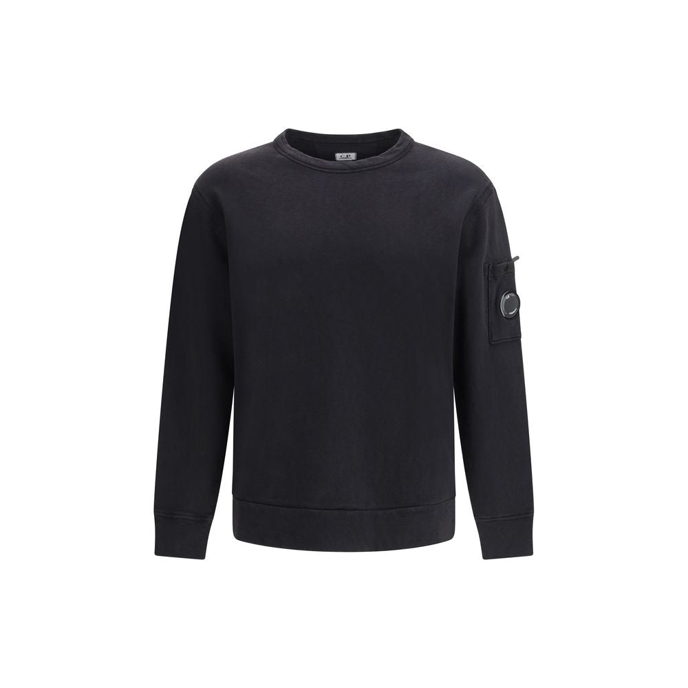 C.P. Company Black Cotton Sweatshirt - Classic Crewneck Design