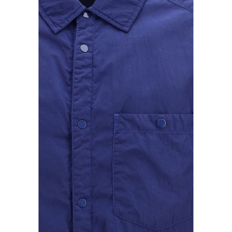 C.P. Company Blue Polyamide Button-Up Shirt Jacket