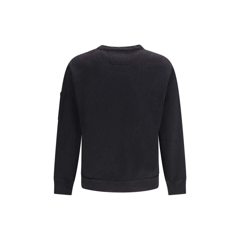 C.P. Company Black Cotton Sweatshirt - Classic Crewneck Design