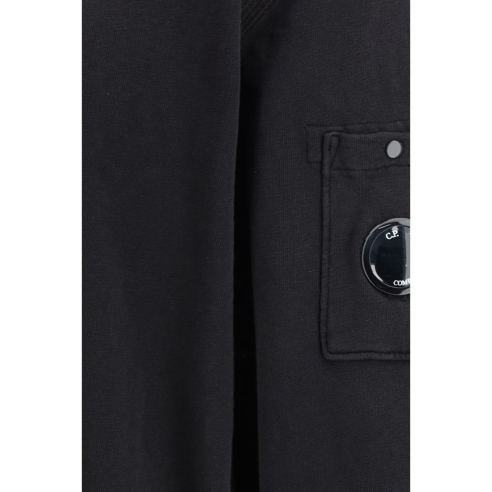 C.P. Company Black Cotton Sweatshirt - Classic Crewneck Design