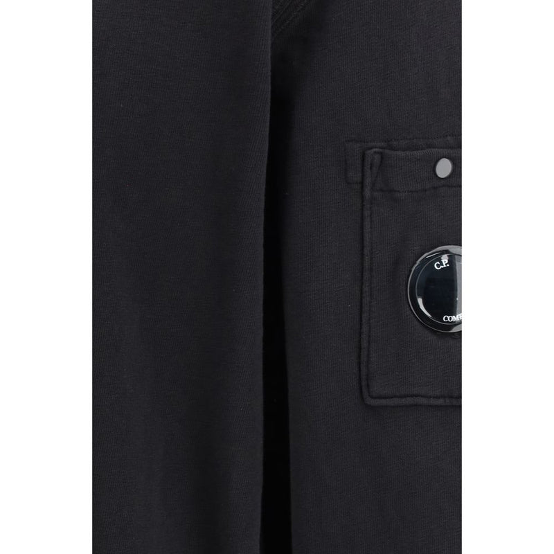 C.P. Company Black Cotton Sweatshirt - Classic Crewneck Design