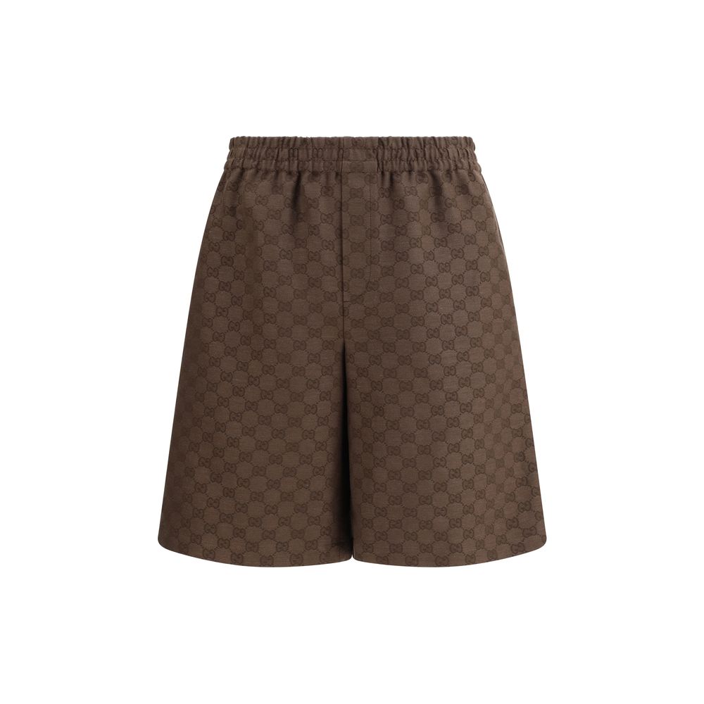 Shorts Bermudas Gucci Marrons en Lin