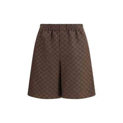 Shorts Bermudas Gucci Marrons en Lin