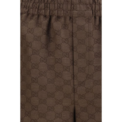 Shorts Bermudas Gucci Marrons en Lin