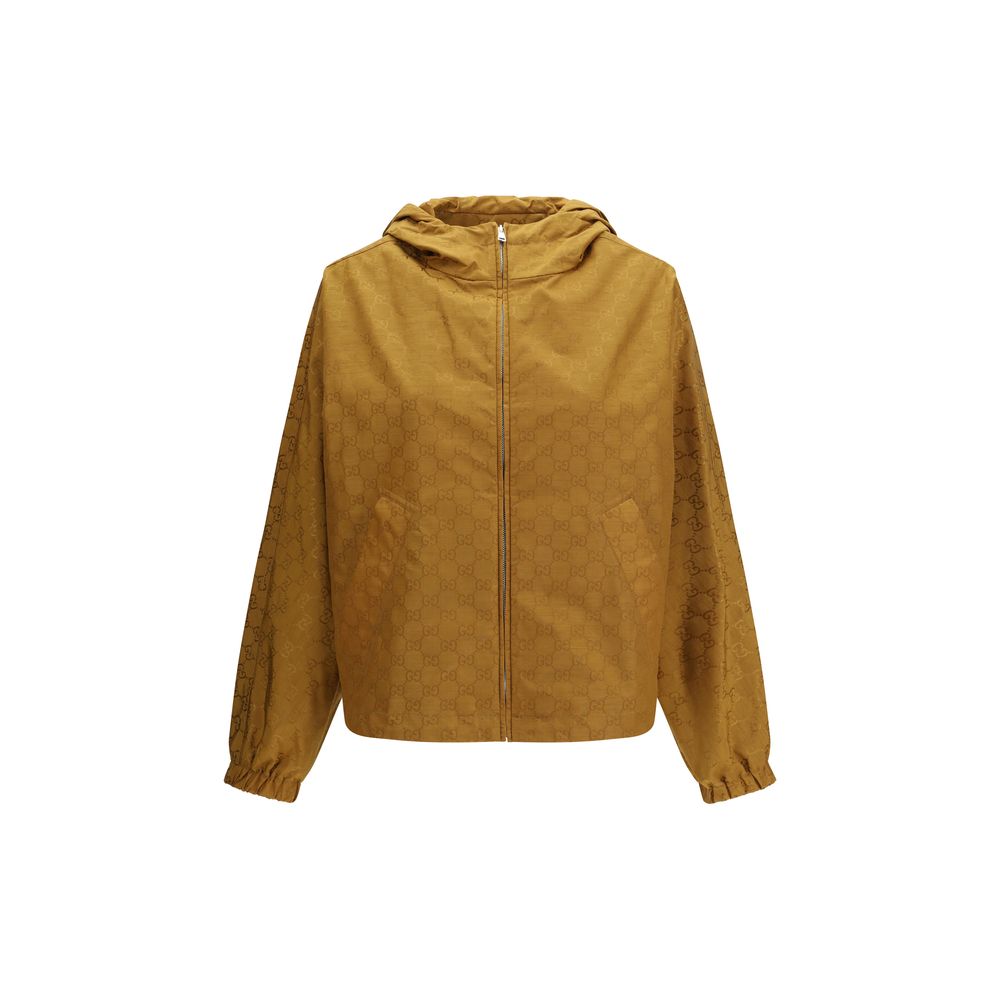 Gucci Beige Nylon Shell Jacket - Oversized Fit