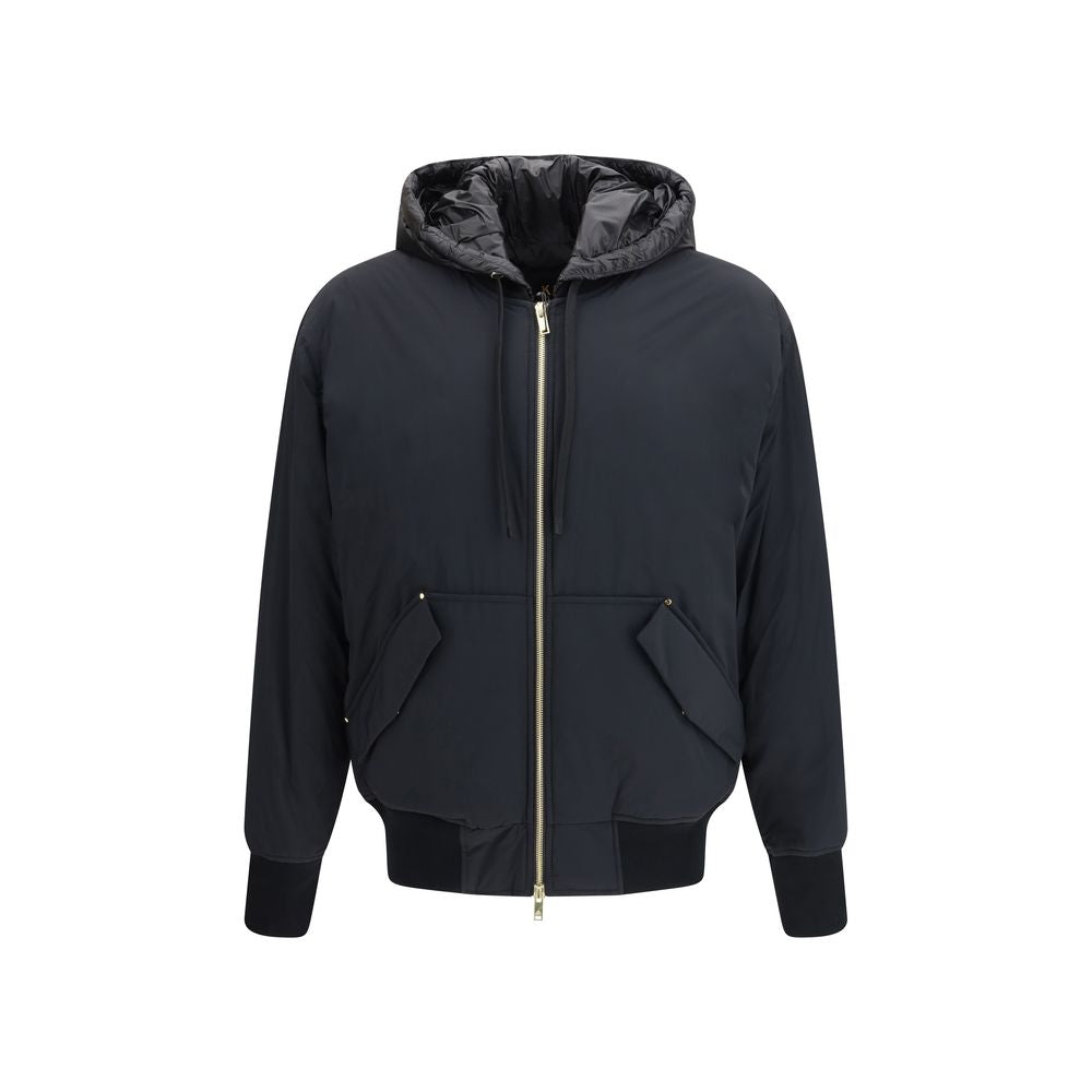 Moose Knuckles Black Nylon Bomber - Brixton Model