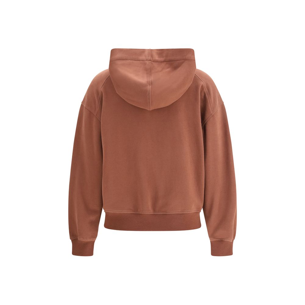 Brunello Cucinelli Brown Cotton Sweatshirt with Hood