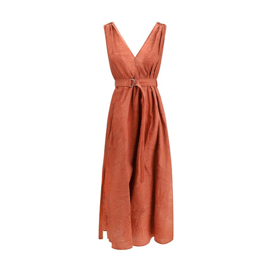 Brunello Cucinelli Multicolor Cotton Midi Dress for Women