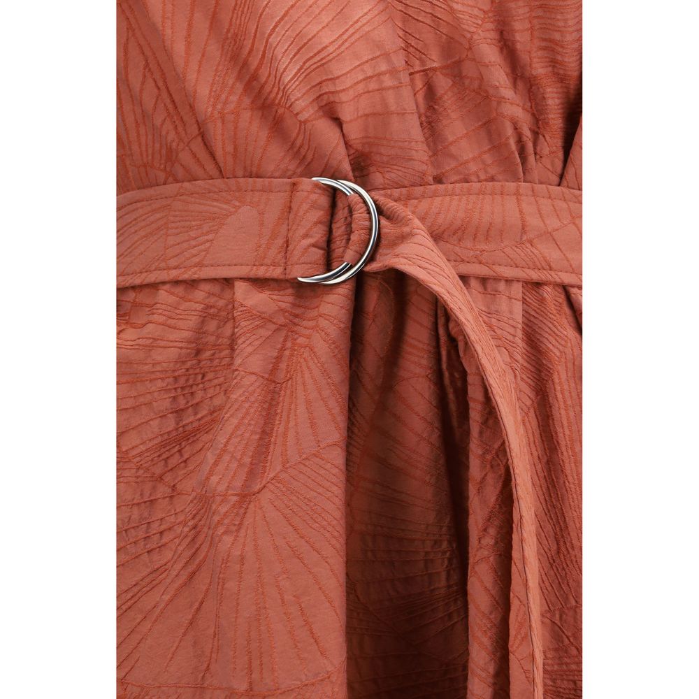 Brunello Cucinelli Multicolor Cotton Midi Dress