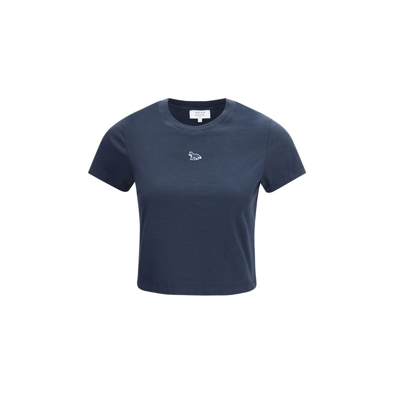 T-shirt en coton bleu Maison Kitsuné