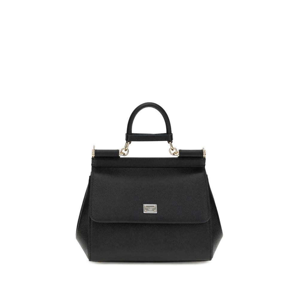 Sac bandoulière Bos Taurus en cuir de veau noir Dolce &amp; Gabbana