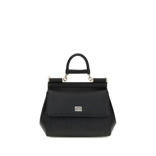 Sac bandoulière Bos Taurus en cuir de veau noir Dolce &amp; Gabbana