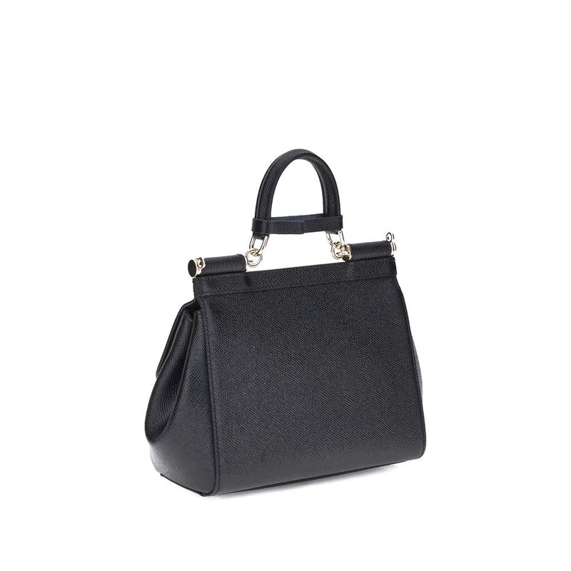 Sac bandoulière Bos Taurus en cuir de veau noir Dolce &amp; Gabbana