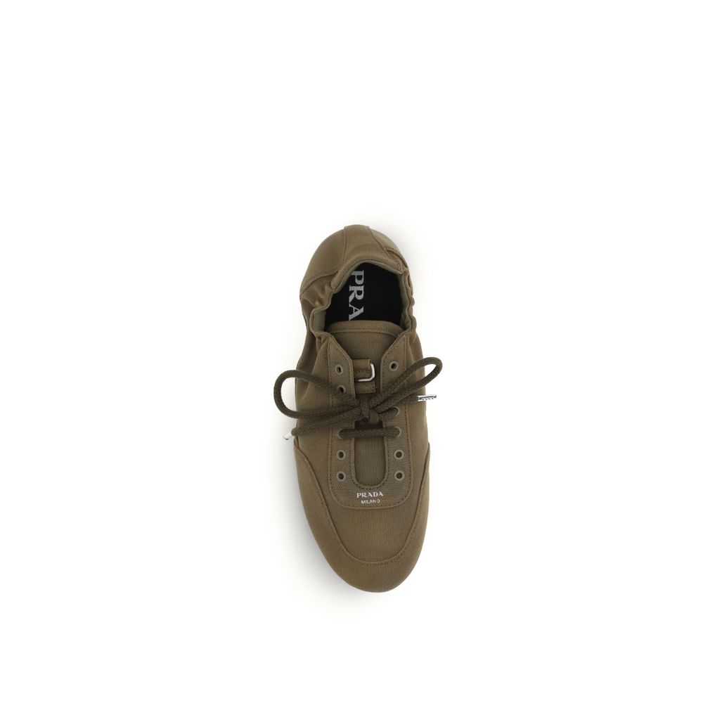 Prada Bicolor Cotton Athletic Sneakers for Women