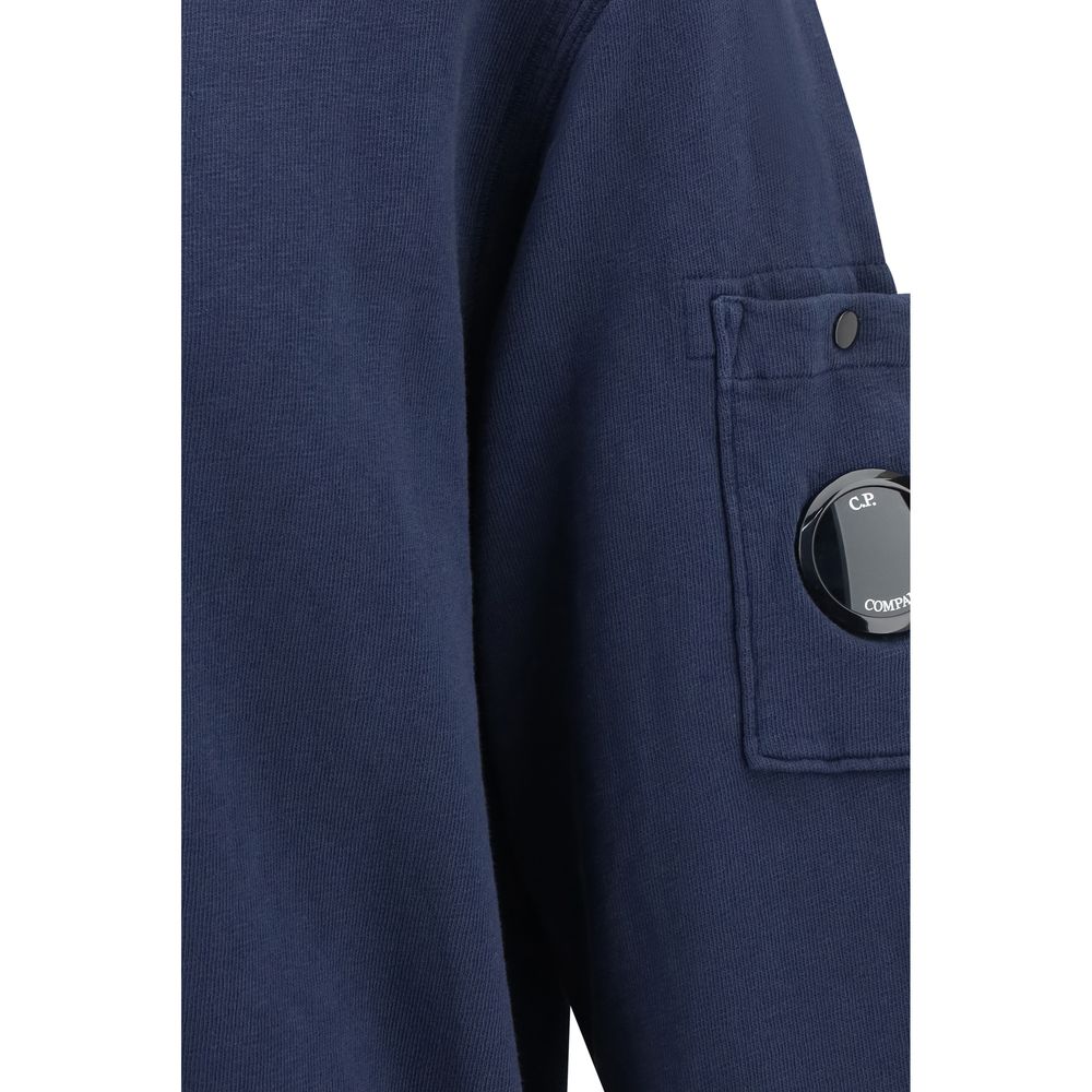 C.P. Company Blue Cotton Sweatshirt - Classic Crewneck Design