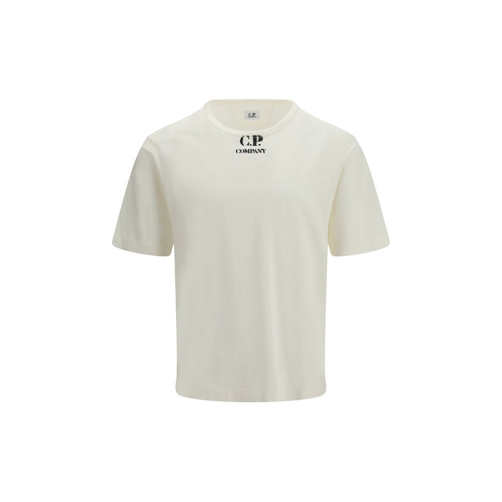 C.P. Company White Cotton T-Shirt - Casual Style