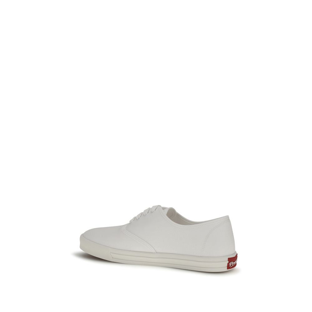 Prada White Cotton Low Top Sneakers - SS26