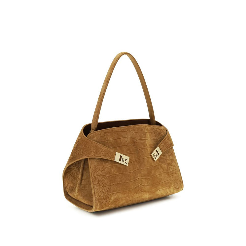Ferragamo Beige Goatskin Hug Soft Shoulder Bag