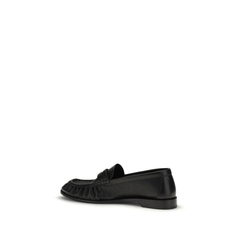 Mocassins à enfiler Saint Laurent en cuir de veau noir Bos Taurus