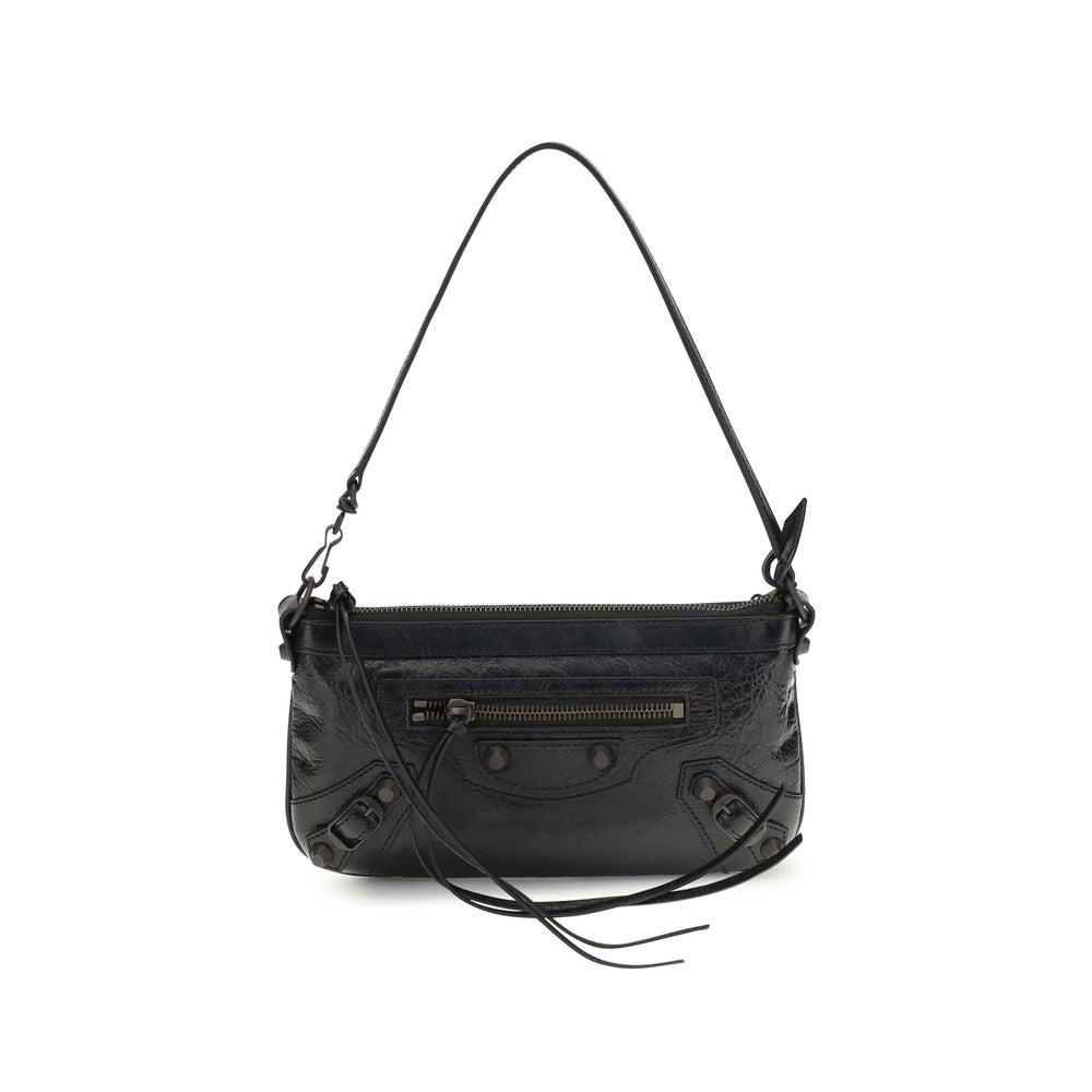Balenciaga Black Lamb Ovis Aries Shoulder Bag