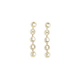 Chloé Script Gold Brass Drop Earrings