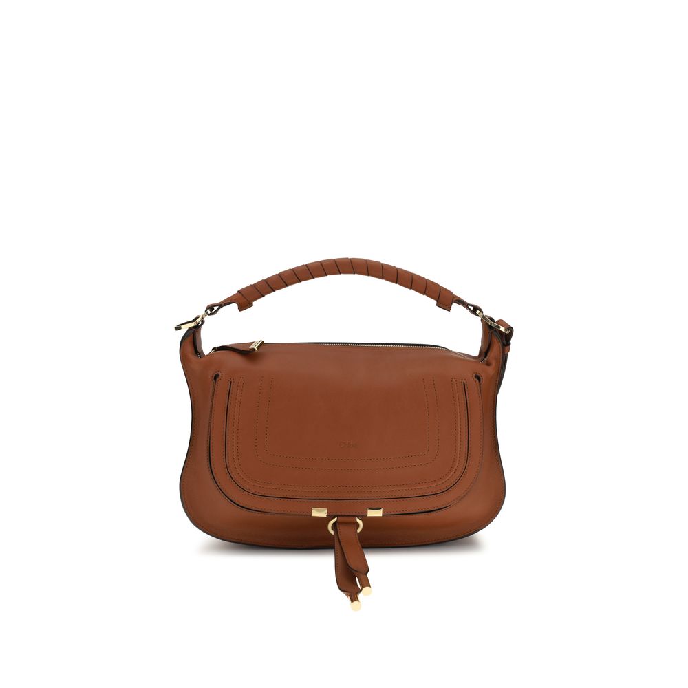 Chloé Marcie Small Brown Calf Leather Shoulder Bag