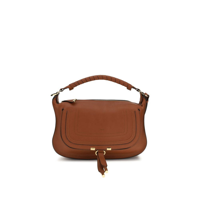Chloé Marcie Small Brown Calf Leather Shoulder Bag