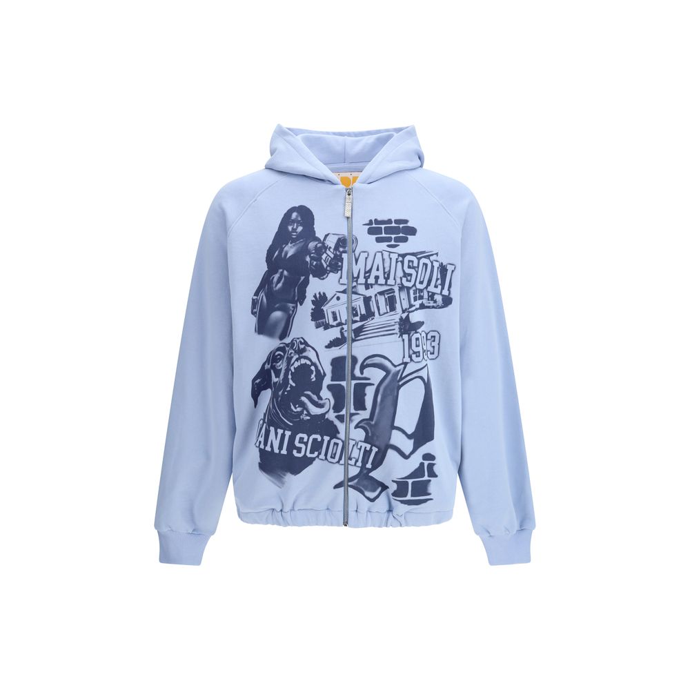 Sweat-shirt en coton bleu PDF Channel