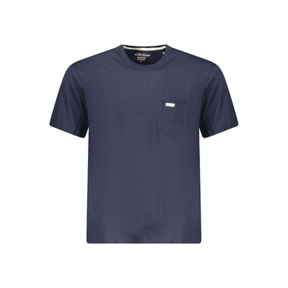 Guess Jeans Heren T-shirt van blauw biologisch katoen