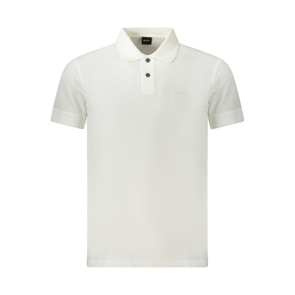 Polo Hugo Boss Bianco en coton pour hommes