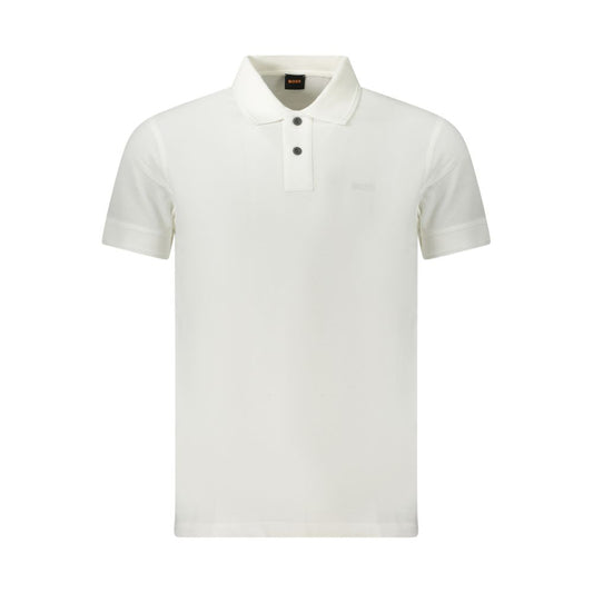 Polo Hugo Boss Bianco en coton pour hommes