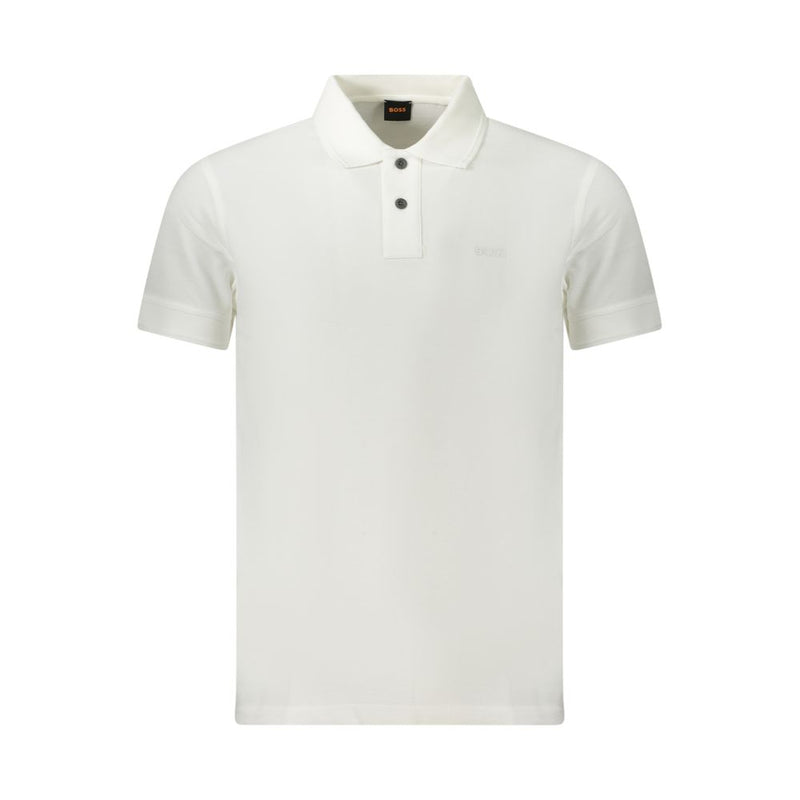 Polo Hugo Boss Bianco en coton pour hommes