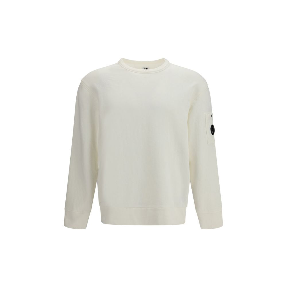 C.P. Company Sweatshirt en Coton Blanc - Modèle Classique