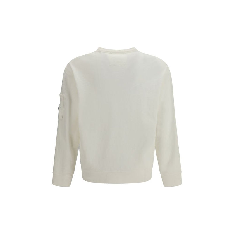 C.P. Company Sweatshirt en Coton Blanc - Modèle Classique