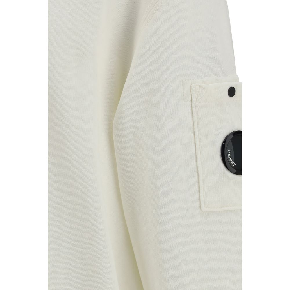 C.P. Company Sweatshirt en Coton Blanc - Modèle Classique
