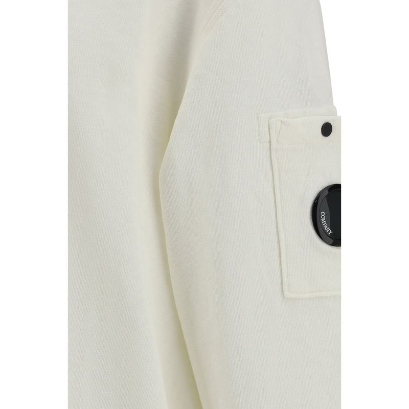 C.P. Company Sweatshirt en Coton Blanc - Modèle Classique