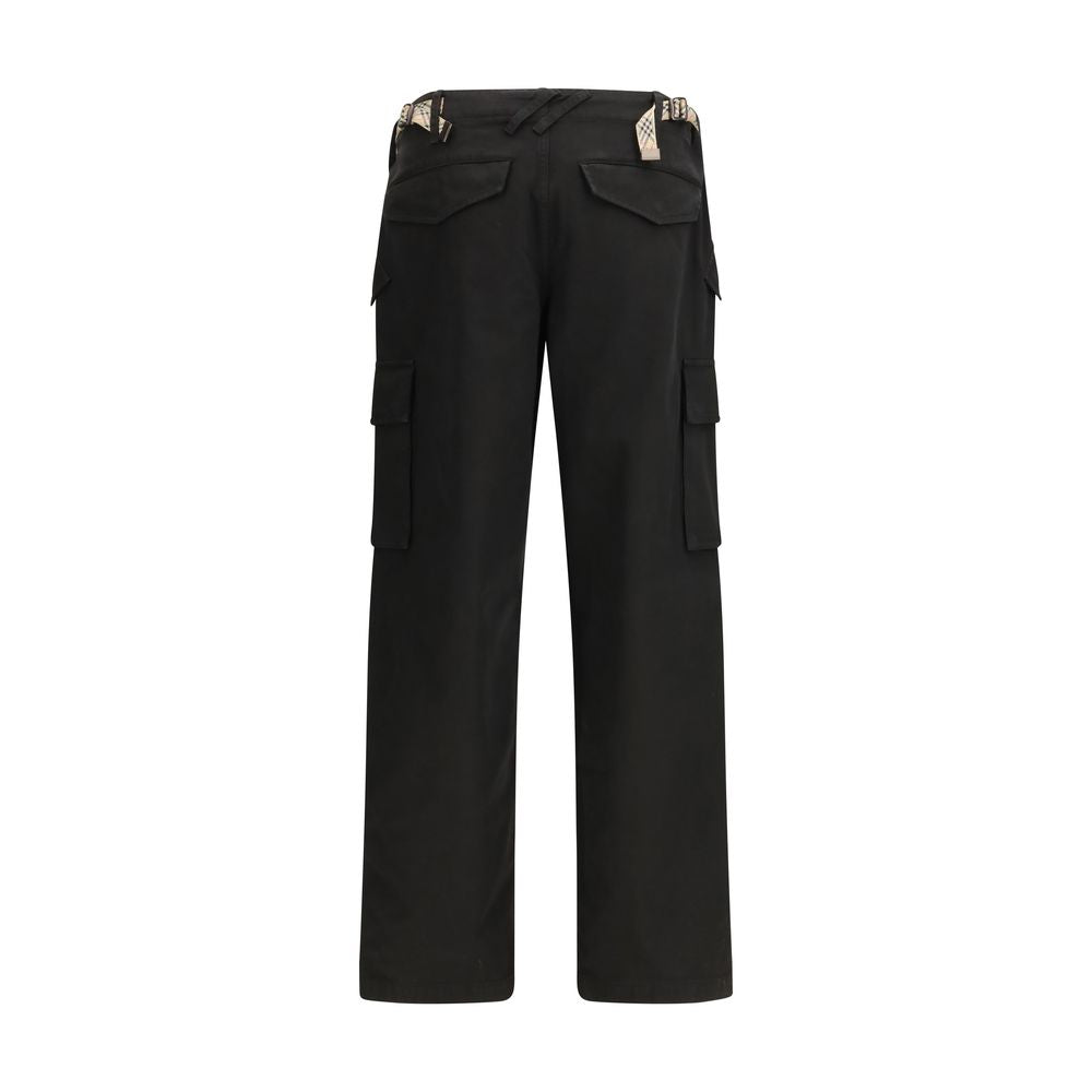 Pantalon cargo Burberry en coton noir