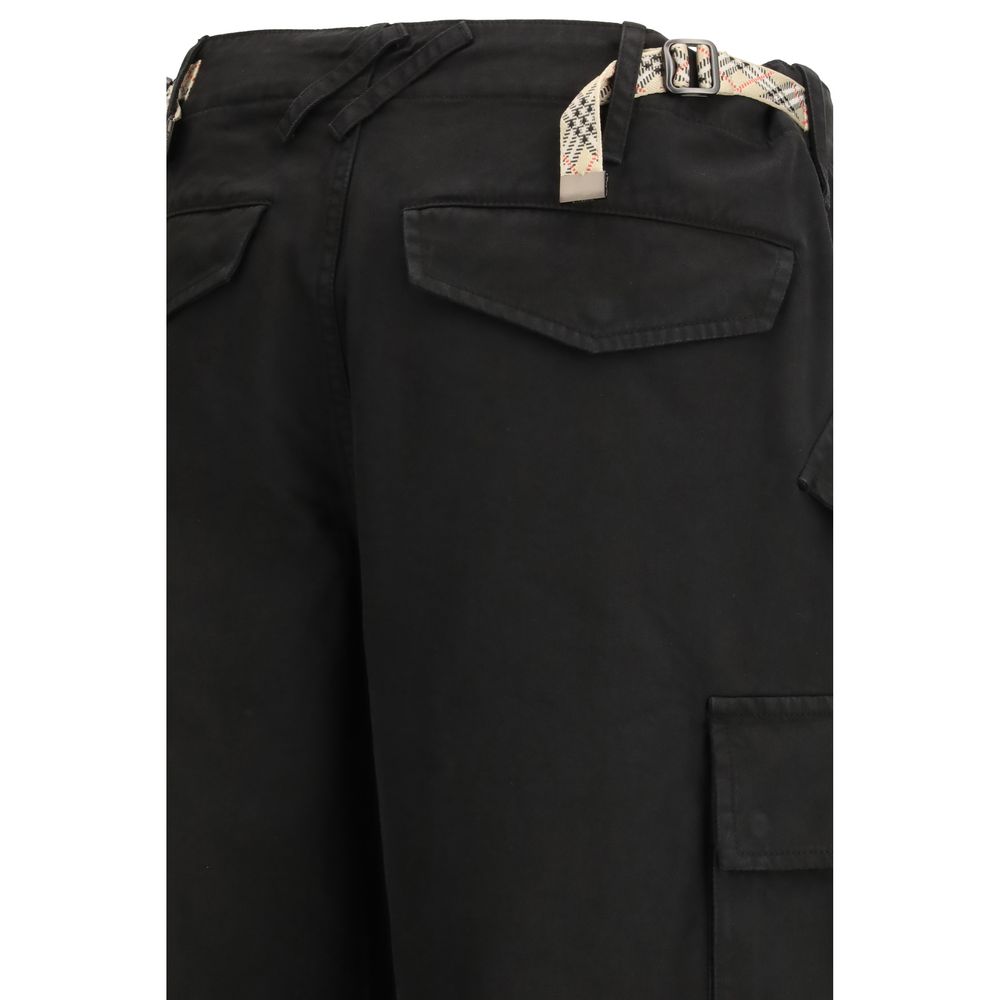 Pantalon cargo Burberry en coton noir