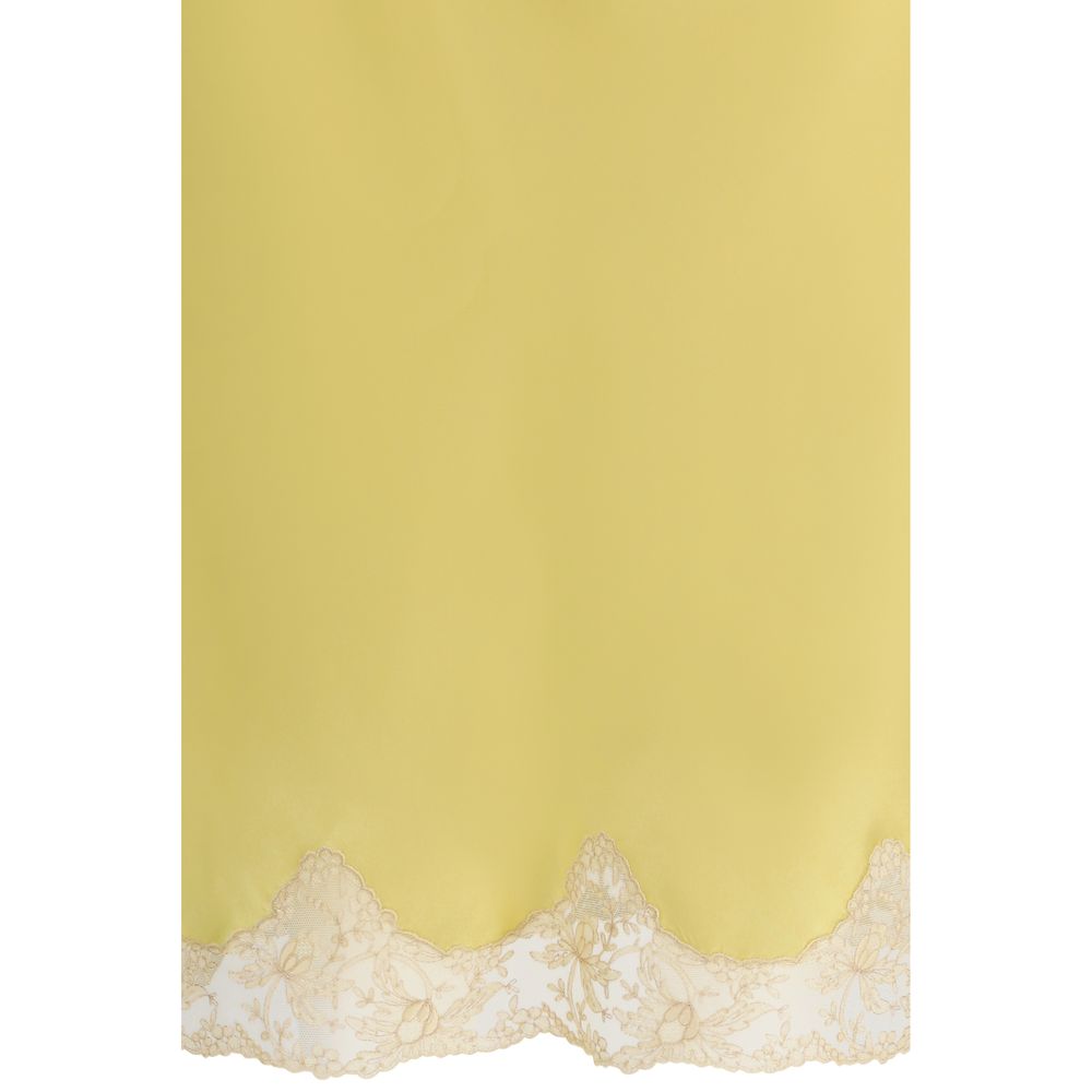 Saint Laurent Bicolor Silk Midi Skirt - Elegance Redefined