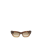 Alexander McQueen Brown Acetate Cat-Eye Sunglasses