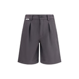 GR10K Gray Cotton Bermuda Shorts - Regular Fit