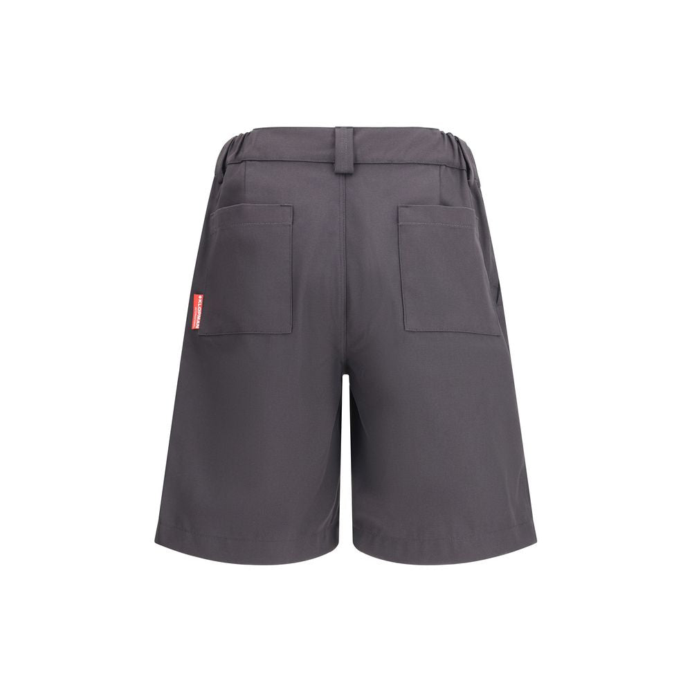 GR10K Gray Cotton Bermuda Shorts - Regular Fit