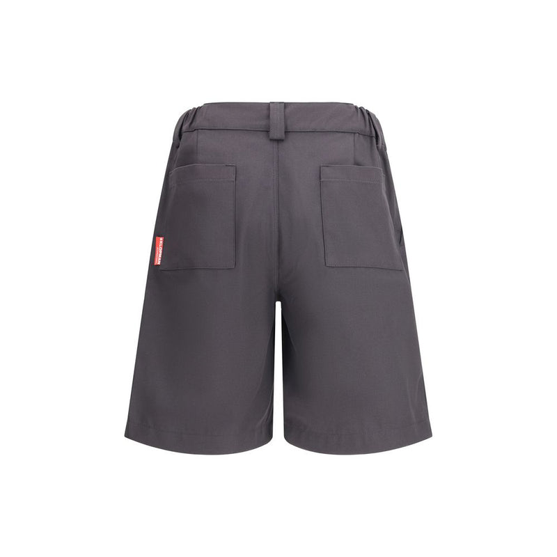 GR10K Gray Cotton Bermuda Shorts - Regular Fit