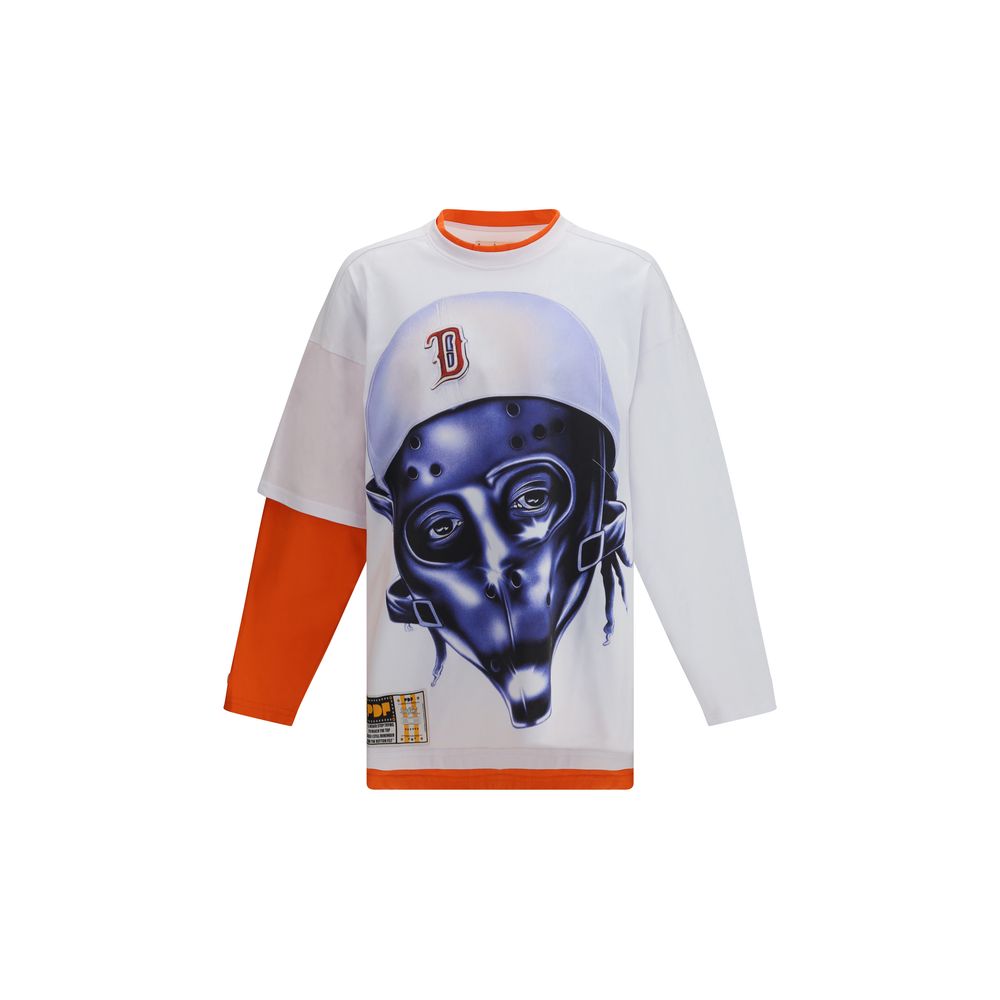 T-shirt manches longues en coton blanc PDF Channel