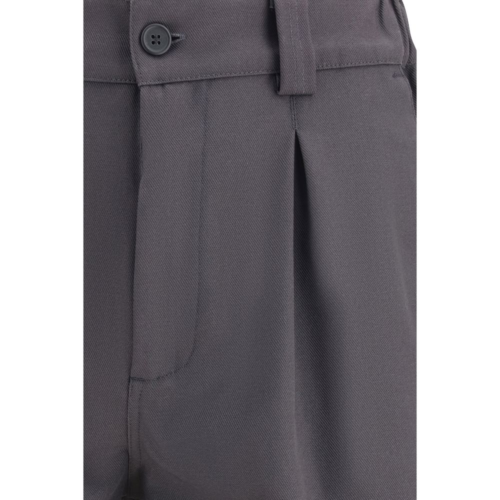 GR10K Gray Cotton Bermuda Shorts - Regular Fit