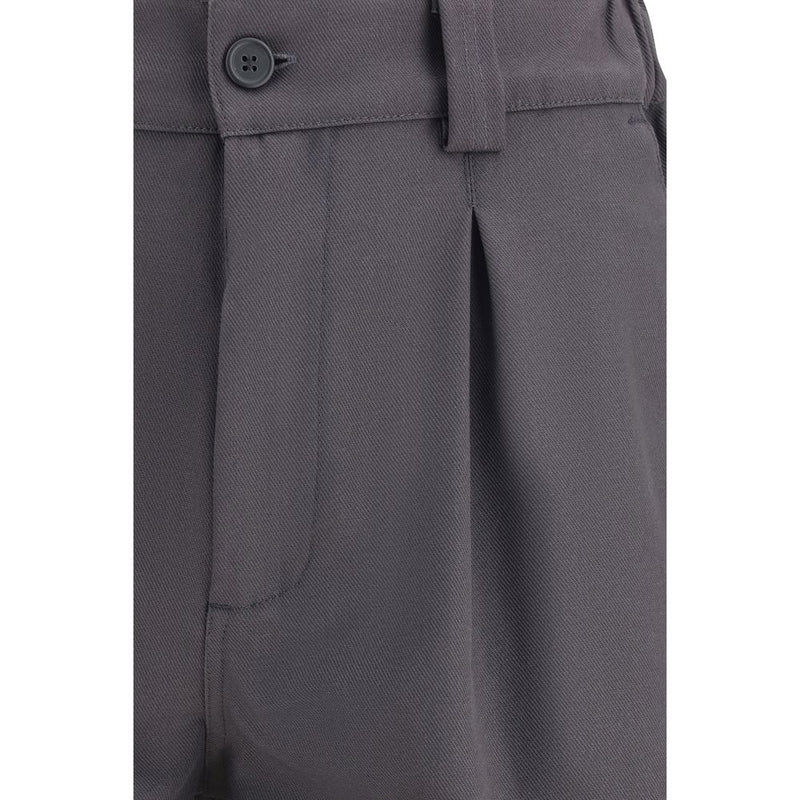 GR10K Gray Cotton Bermuda Shorts - Regular Fit