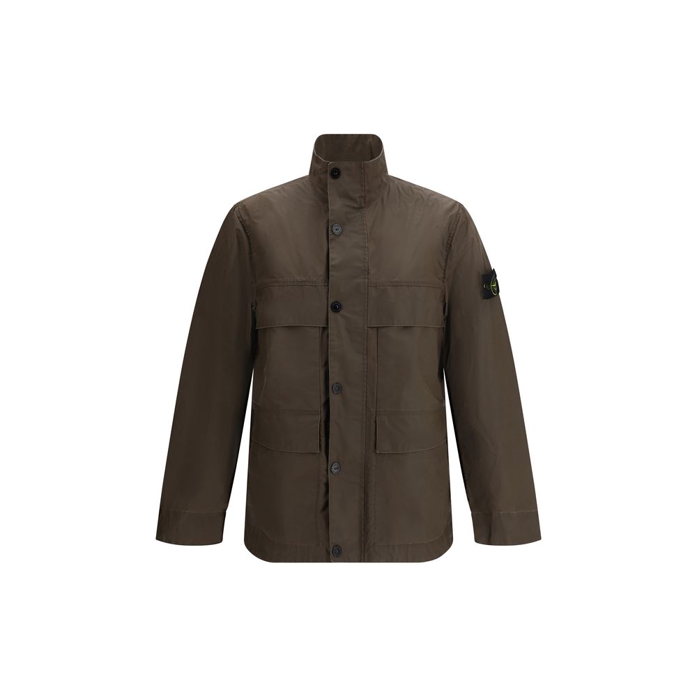 Stone Island Bruine Polyester Regenjas