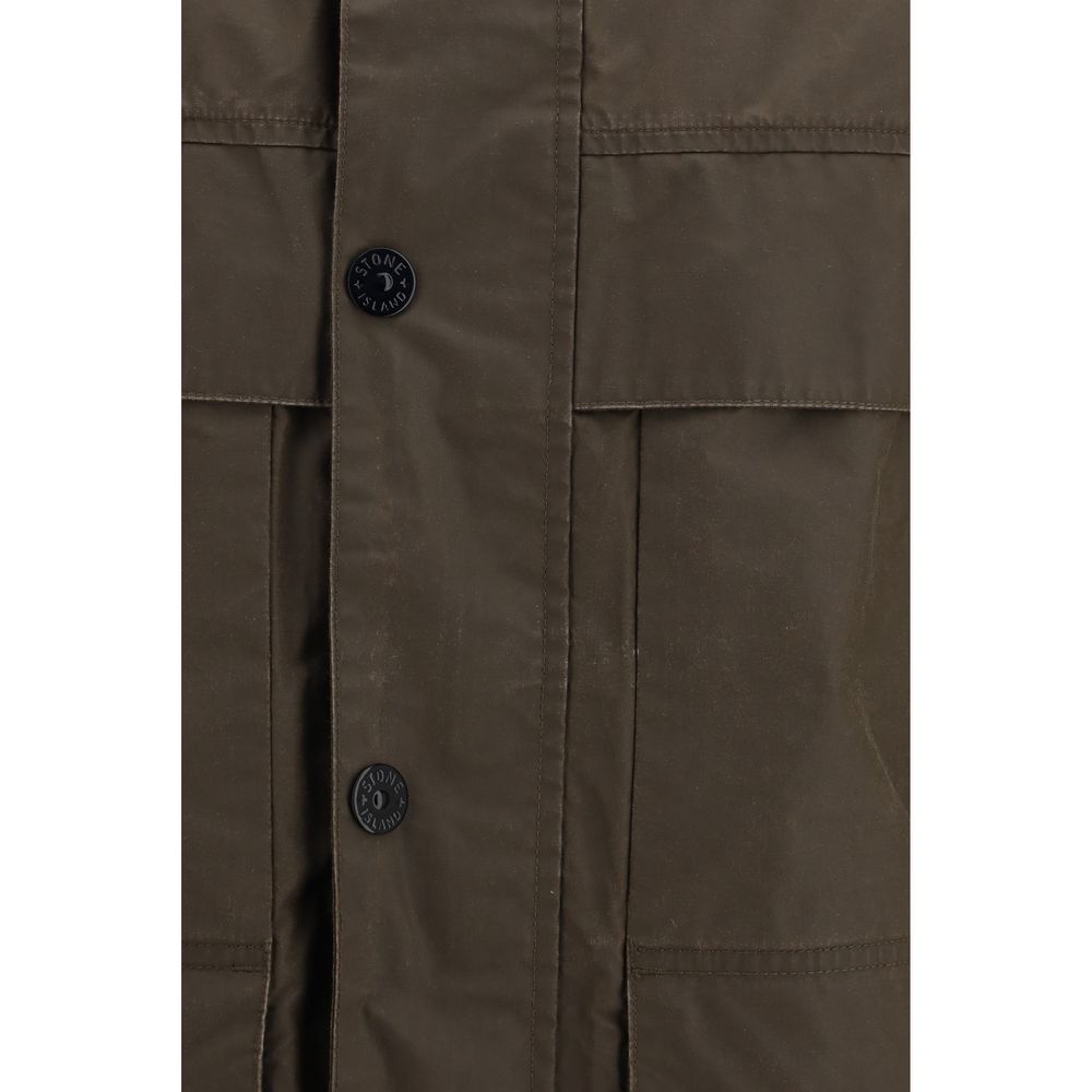 Stone Island Bruine Polyester Regenjas